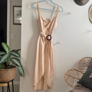 ASOS Linen Wrap Dress Size 10